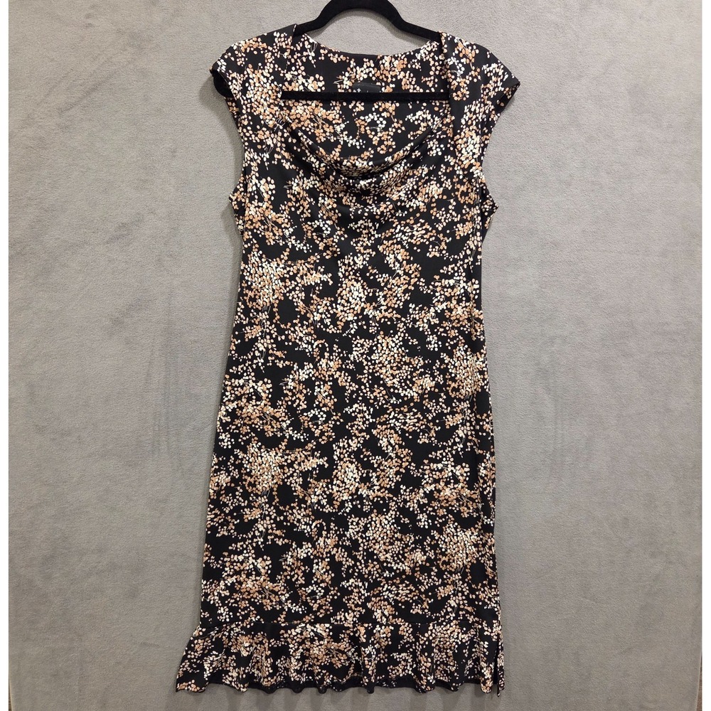 Y2k 90s Fairy Coquette Dress Women's No Size Tag Cowl Neck Ruffle Classic Office
